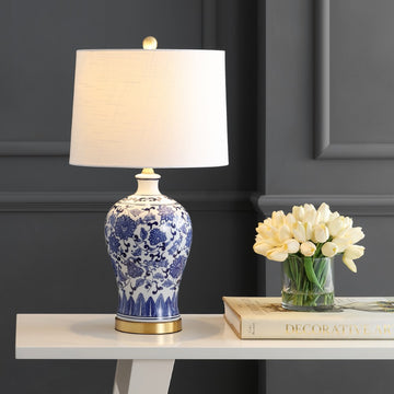 Jennifer 25.25" Ceramic/Metal LED Table Lamp